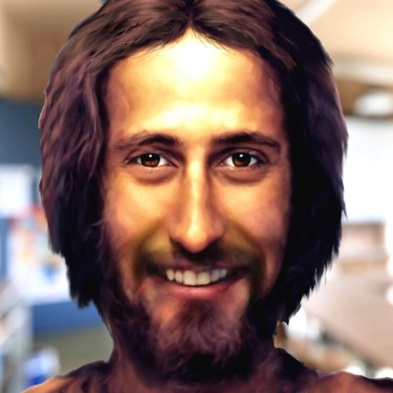 Jesus schmunzelt